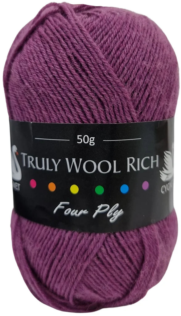 Truly Wool Rich 4 Ply Yarn - Cygnet Yarns