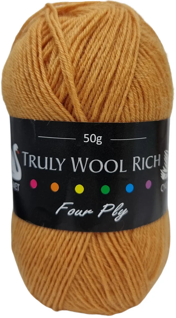 Truly Wool Rich 4 Ply Yarn - Cygnet Yarns