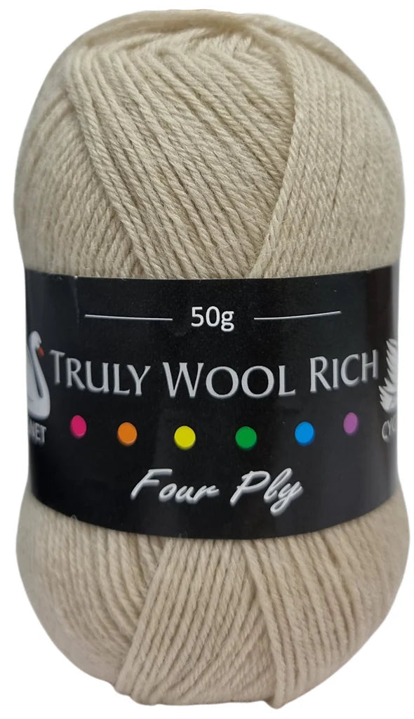 Truly Wool Rich 4 Ply Yarn - Cygnet Yarns