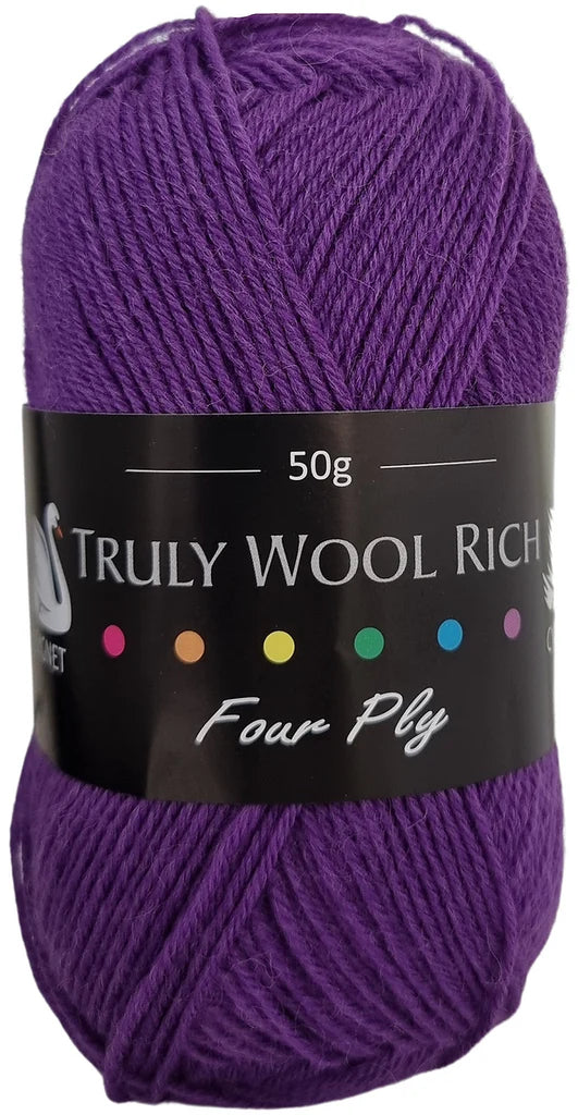 Truly Wool Rich 4 Ply Yarn - Cygnet Yarns