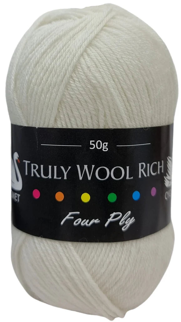 Truly Wool Rich 4 Ply Yarn - Cygnet Yarns